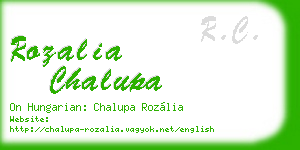 rozalia chalupa business card